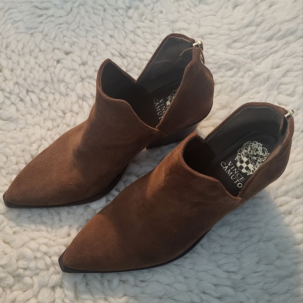 Vince Camuto Booties Suze 9 Warm Medium Briwn